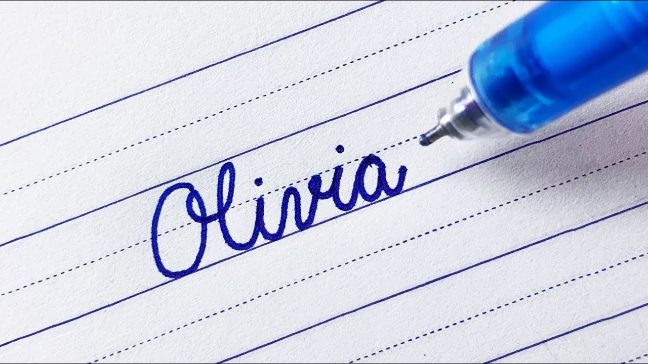 Olivia - Beautiful name in Cursive writing  Cursive handwriting