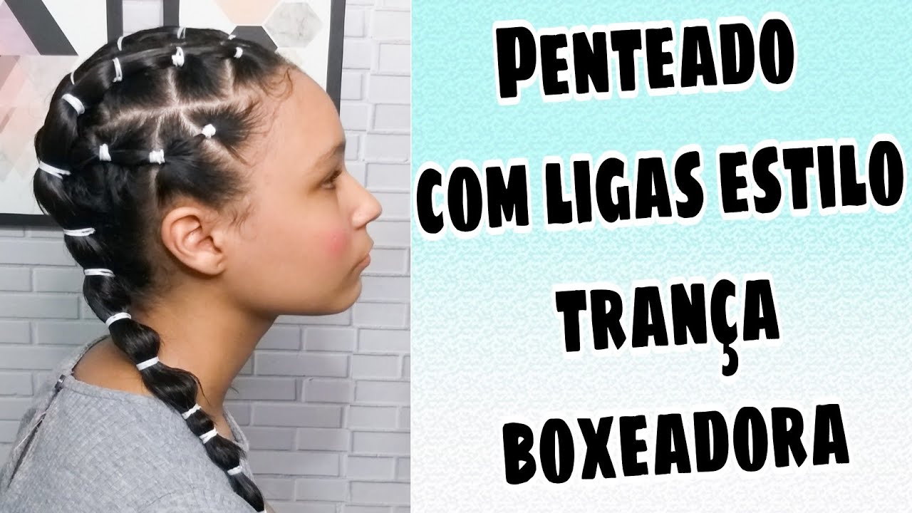 Penteado Infantil fácil com ligas e trança bolha