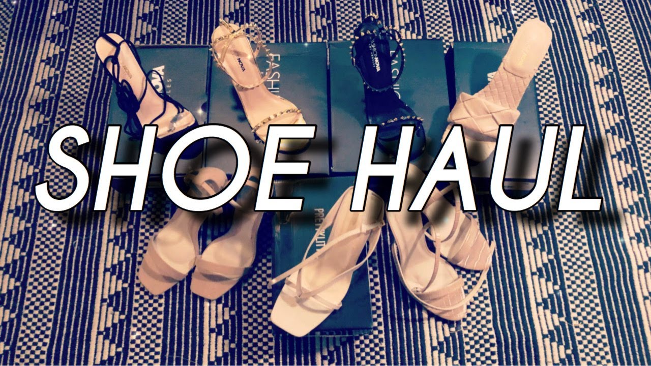 Mini SHOE HAUL //FASHIONNOVA | MISSGUIDED | PRETTYLITTLETHING // WIDE FIT | SIZE 10 + BOTTEGA DUPES