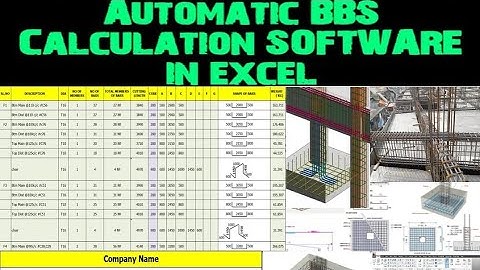 Automatic Bar Bending Schedule BBS Calculation Software