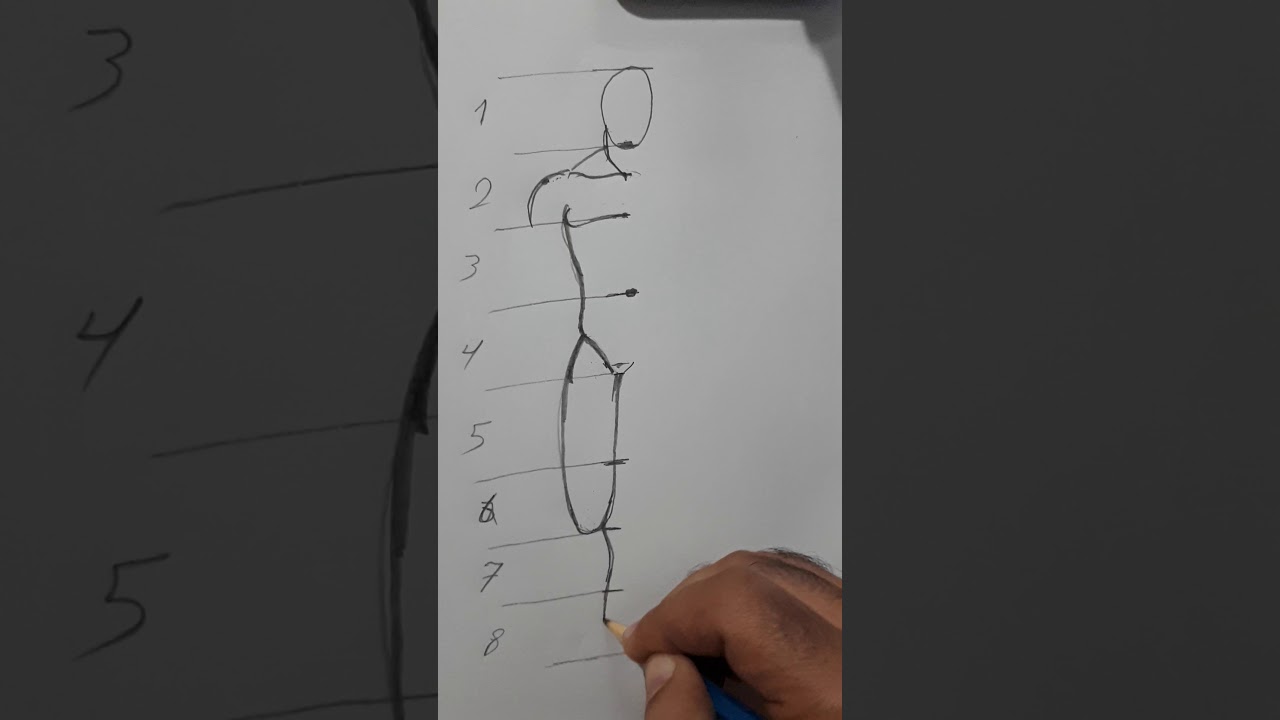 تعلم رسم نسب جسم الإنسان(الرجل) how to draw ideal proportion male body