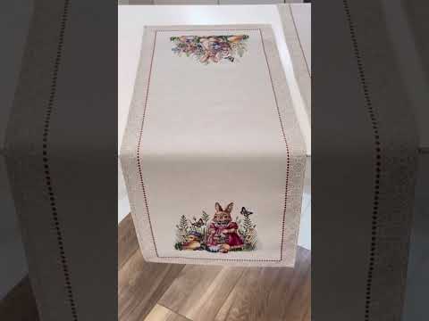 Скатерть Пасхальная 100х100 см гобелен Easter/4, видео 1
