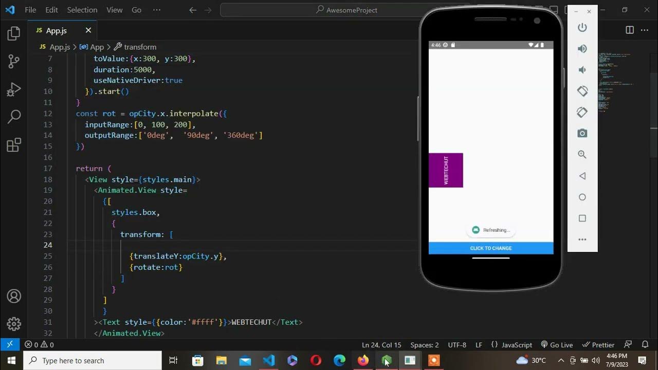 React Native Animated | Interpolation React Native Animation | React ...