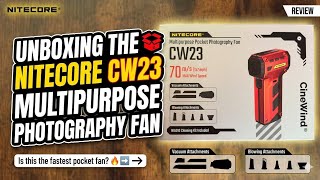 Unboxing- NITECORE CW23 Multi Purpose Photography Fan & Vacuum | is this the fastest pocket fan?