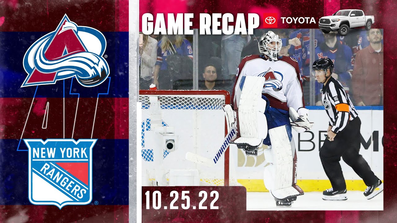 Rodrigues, Georgiev lead Avalanche past Rangers, 3-2 in SO