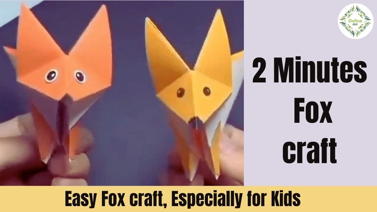 Popsicle Stick Fox Craft