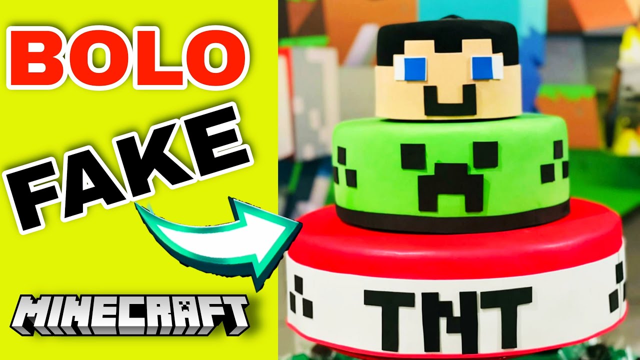 Minecraft Bolo Fake em Eva