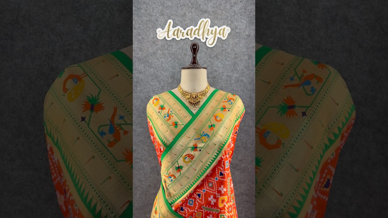 Traditional Kanchivaram Patola Paithani Silk Saree