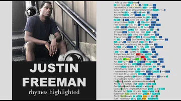 Justin Freeman on Real Talk - Lyrics, Rhymes Highlighted (084)