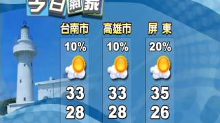 2016/07/24 天氣晴朗 南部午後雷陣雨機率增-民視新聞