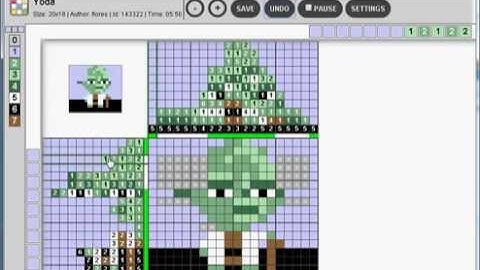 Griddlers- Yoda Color Puzzle - 20x18