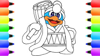 KING DEDEDE Drawing for Kids (Easy to Draw and Color)