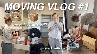 MOVING VLOG 1: moving in with my inlaws (decluttering EVERYTHING & pack with me!)