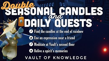 DOUBLE Seasonal Candles + Daily Quest in Vault of Knowledge | sky Cotl | Noob Mode