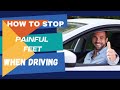 Drivers foot  preventing and treating the dangers of long driving