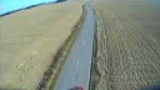 FPV heli T-Rex 450 SE v2 piloting inside a moving car !