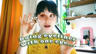 How I Do Eye Makeup With One Eye 