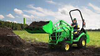 mechanical self-leveling loader option | john deere compact utility tractors