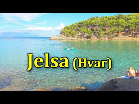 Jelsa (Hvar) Croatia: beach and coast | 4K