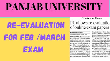 Pu re-evaluation form open 2021 for 1st/3rd/5th semester