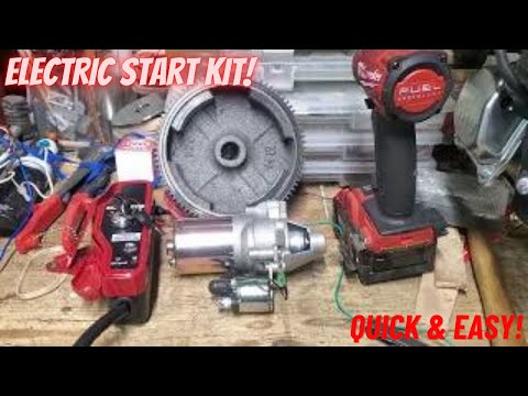 How to install an ELECTRIC START KIT on any 6.5 hp Honda clone engine.