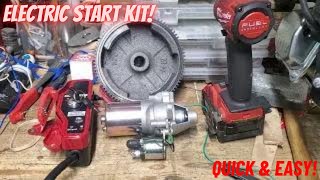 How to install an ELECTRIC START KIT on any 6.5 hp Honda clone engine.