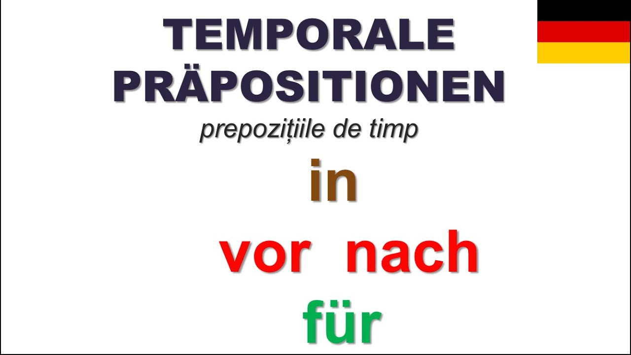 🇩🇪 Prepozițiile de timp in, vor, nach, für! Când și cum le folosim?😱