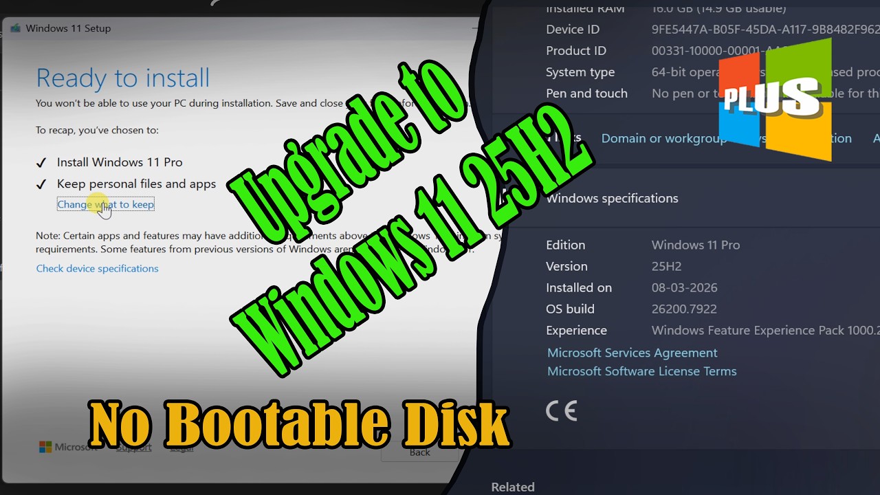 Upgrade Windows 11 to Version 25H2 Manually Using ISO - YouTube