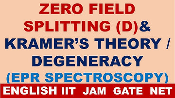 (ENGLISH) ZERO FIELD SPLITTING (D) KRAMER’S THEORY / DEGENERACY IN EPR SPECTROSCOPY SPIN SYSTEMS