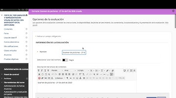 Crear un examen/prueba en la plataforma Blackboard (4/4) – creación, formato y características