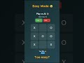 Easy vs Hard AI 😳🤖 | Can You Beat It? #shorts #a