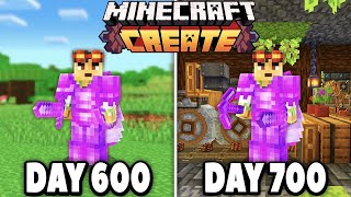 I Survived 700 Days with the Create Mod in Hardcore Minecraft!