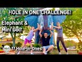 HOLE-IN-ONE Challenge! ELEPHANT🐘 & Mini Golf!⛳️ 17 Hole in Ones! #minigolf #WinstonSalem
