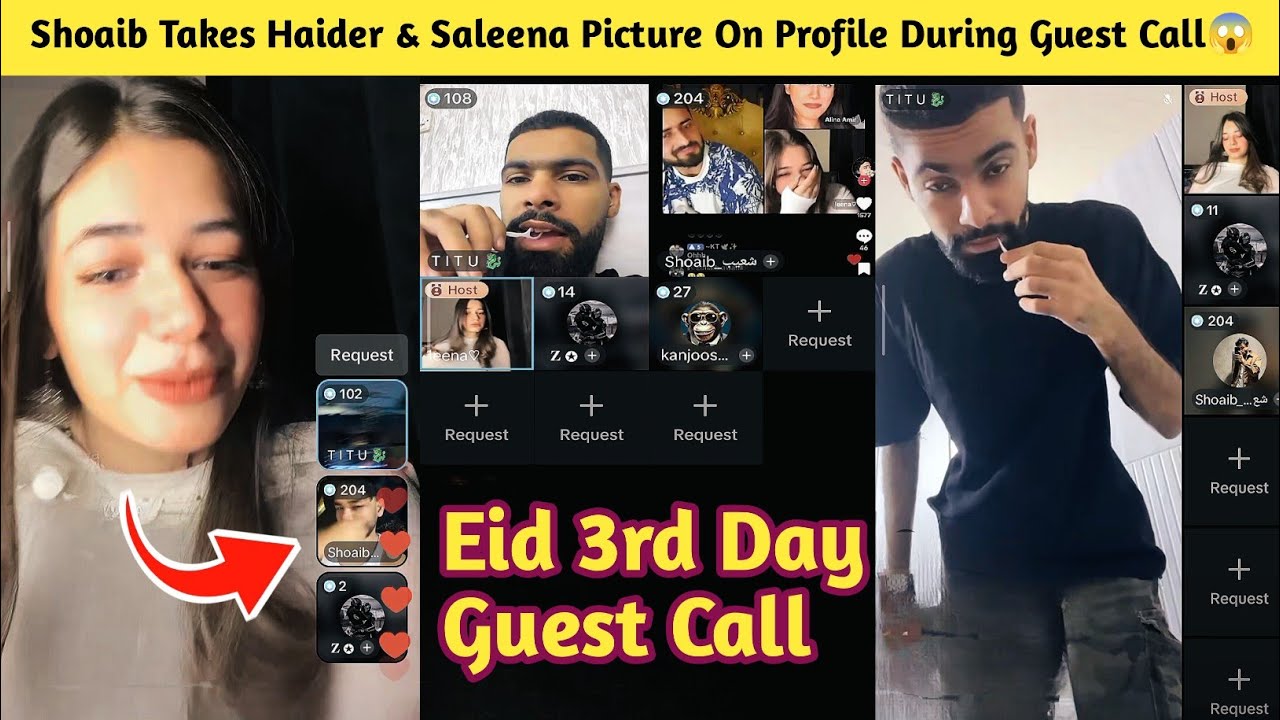 Shoaib Takes Haider & Saleena Picture On Profile During Guest Call😱 | Haileena