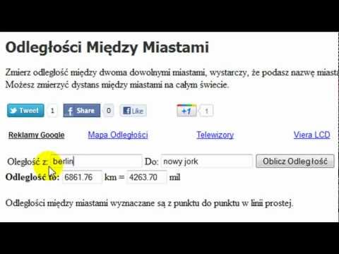 Wideo: Jak Obliczane Są Odległości Między Miastami?