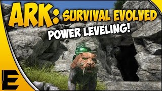 ARK Survival Evolved Gameplay & Guide ➤ POWER LEVELING, Chitin Farming, Sabertooth Grinding!