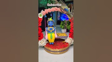 Krishna ji idol making with super clay 🦚 Cute Krishna ji making 🙏🏻 Jai shree Krishna #shorts #short