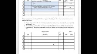 Accounting - Worker's Compensation Insurance Journal Entries
