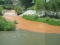 Big Goose Creek runs red