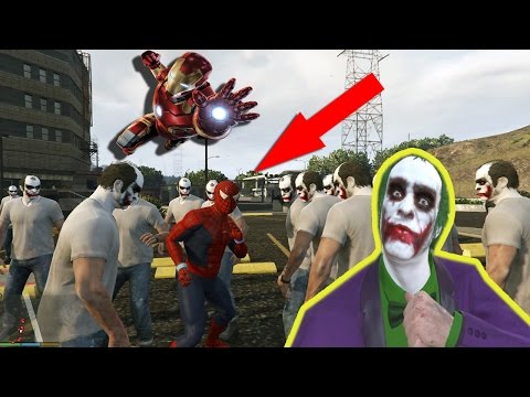 Joker ve Adamları Örümceğin Peşinde (GTA 5 Komik Anlar)