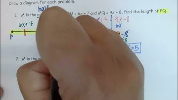 Line Segments - Midpoint/Segment Bisector - Geometry