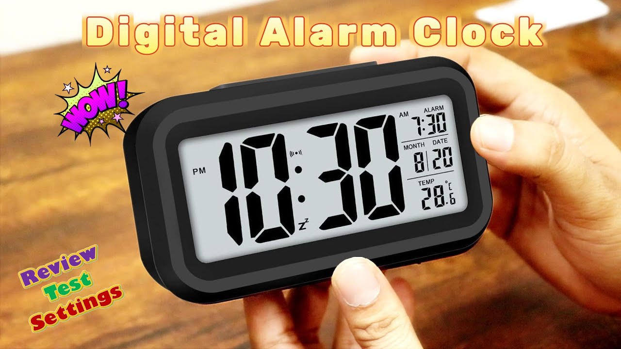 Digital Alarm Clock with Automatic Sensor | Table Clock | Digital Ai Clock LCD DISPLAY | TechBook