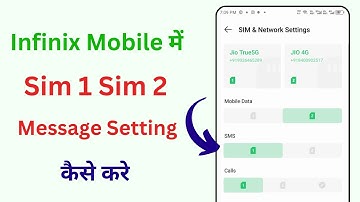 How To Enable Message Sim 1 Sim 2 Infinix Mobile | Infinix Sms Massage Setting Auto Send Sim Setting