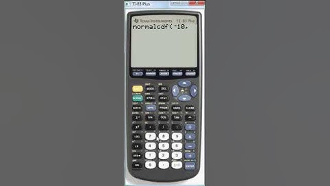 TI-83 normal z-score
