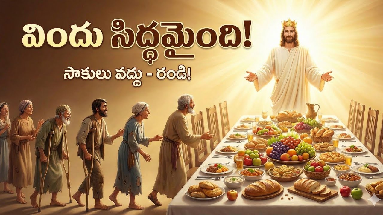 రాజు గారి విందు సిద్ధమైంది... మీరు వస్తున్నారా? | The Great Banquet Song | Luke 14