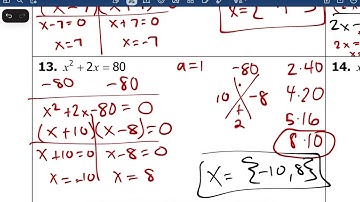 Algebra 2   Unit 3   Lesson 2   Solving Quadratics by Factoring video 2