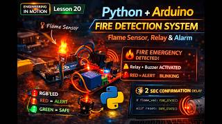 Lesson 20 | π₯ Arduino Fire Detection System with Python - Flame Sensor, Relay & Alarm