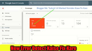 Submitted Url Marked ‘Noindex’ Fix In Blogger Site New Method 2019
