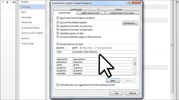 How to use Autocorrect option in Word 2013