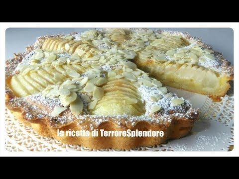 Video: Crostata Con Crema Di Mandorle, Mirtilli Rossi E Pere